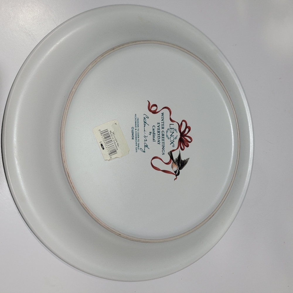 4 Lenox Pattern Winter Greetings Everyday Dinner Plates - Picture 8 of 9
